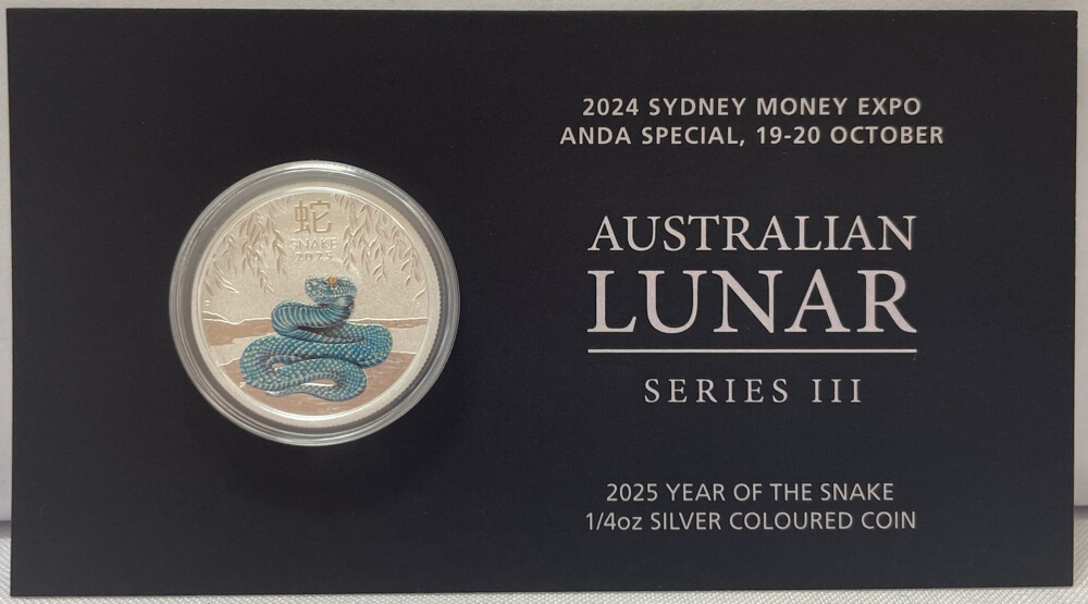 2024 Silver 1/4oz Coloured Snake - Sydney Money Expo product image