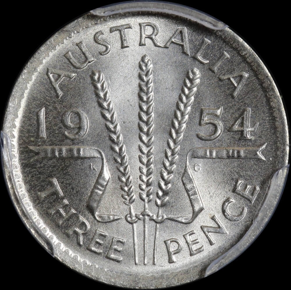 1954 Threepence Gem Unc (PCGS MS66) product image