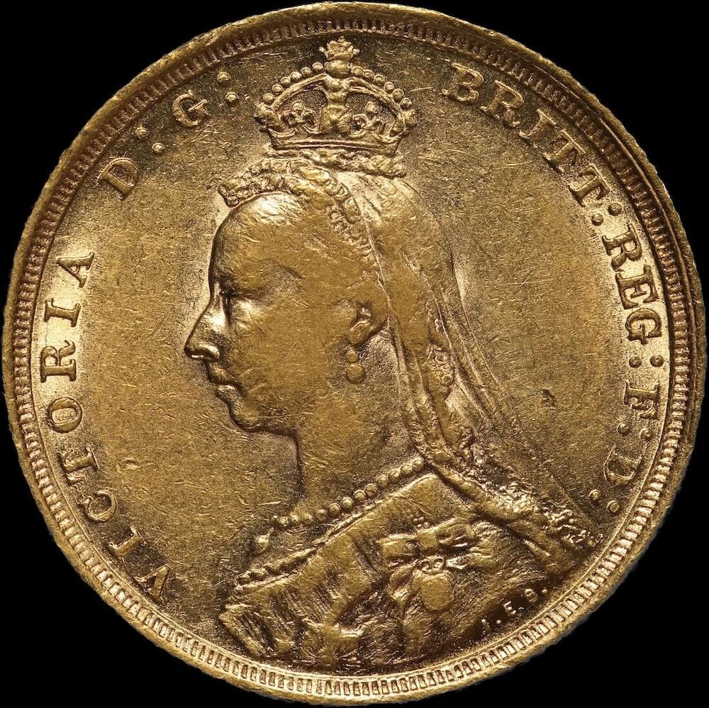 1889 Sydney Jubilee Head Sovereign Extremely Fine product image