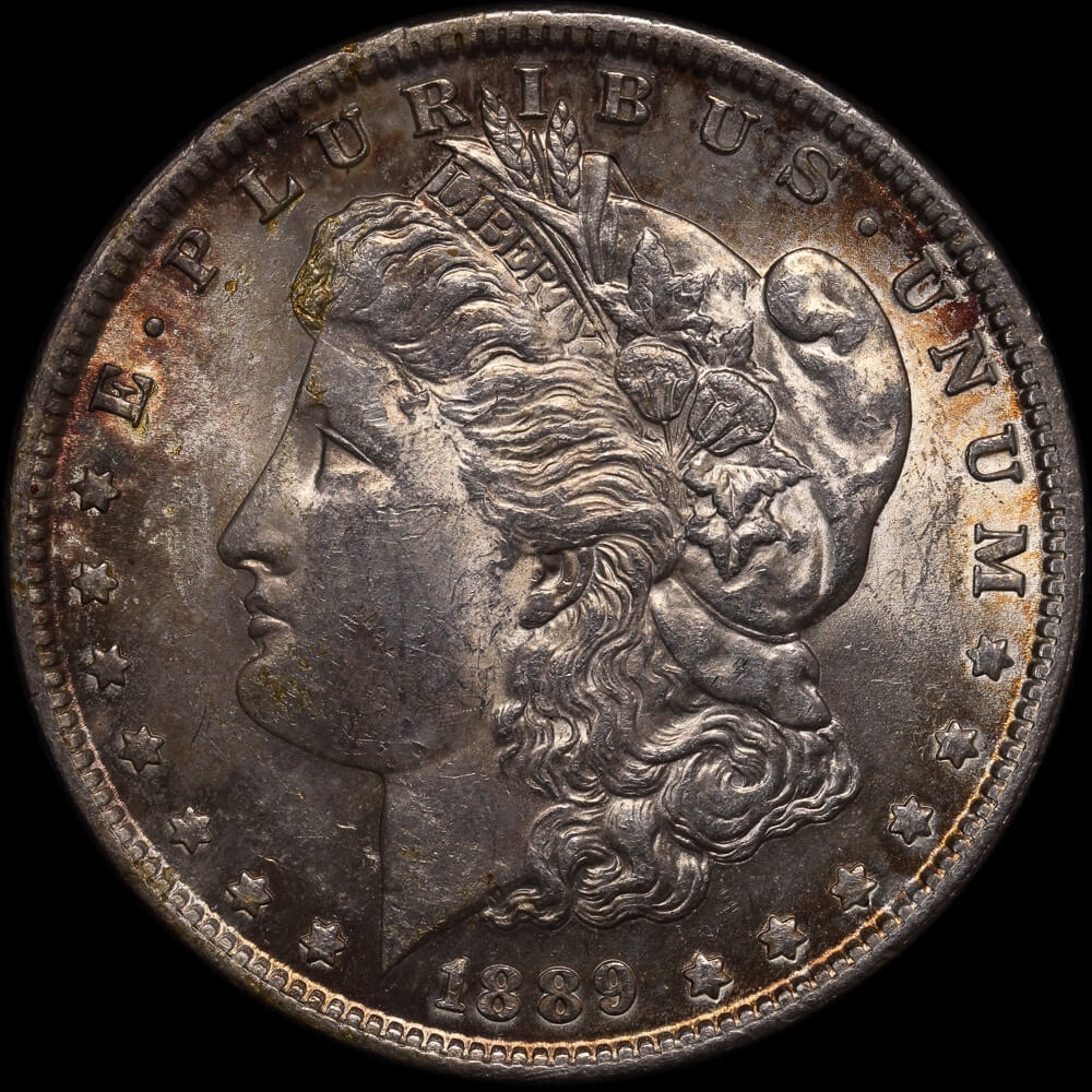 United States 1889 Philadelphia Silver Morgan Dollar about Unc product image