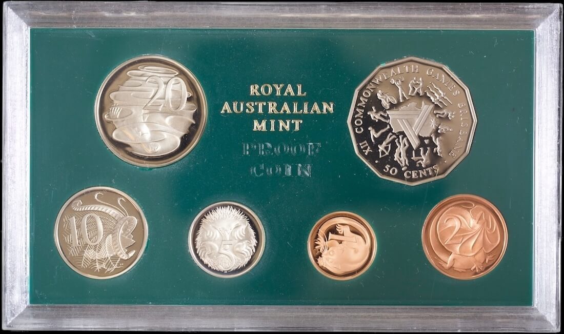 Australia 1982 Proof Coin Set Brisbane Commonwealth Games - No Foams product image