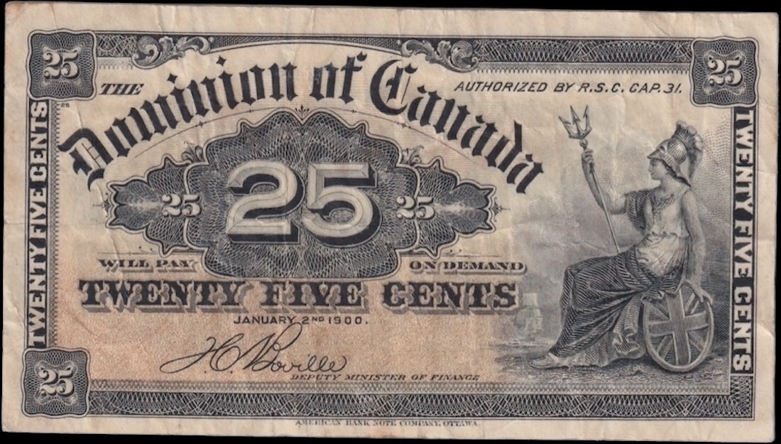 Canada 1900 25 Cents P# 9b Good VF product image