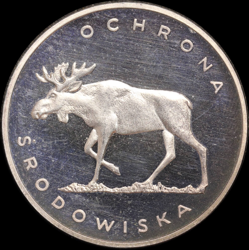 Poland 1978 Silver Proof Coin 100 Zlotys Y#93 - Moose product image