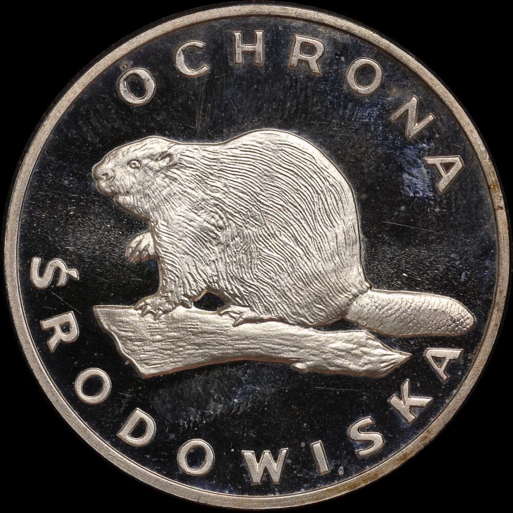 Poland 1978 Silver Proof Coin 100 Zlotys Y#96 - Beaver product image