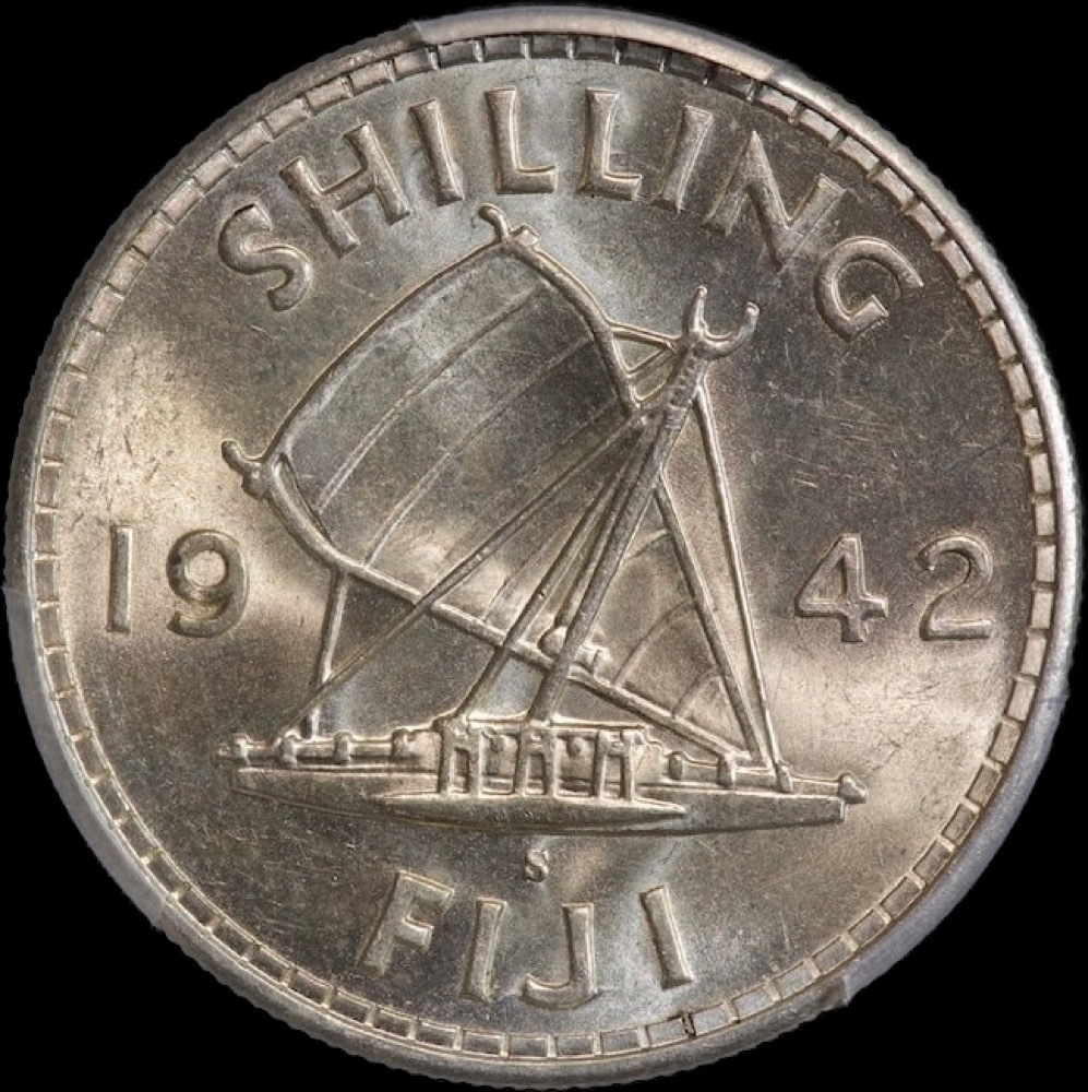 Fiji 1942-S Silver Shilling KM#12a PCGS MS63 product image