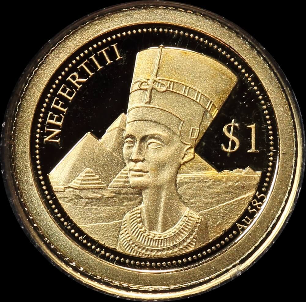 Solomon Islands 2013 Gold Half Gram Coin - Nefertiti product image