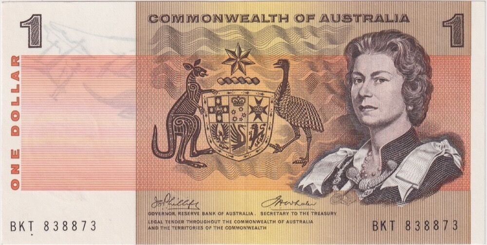 1972 $1 Note Broken Metallic Thread Phillips/Wheeler R74 good EF product image