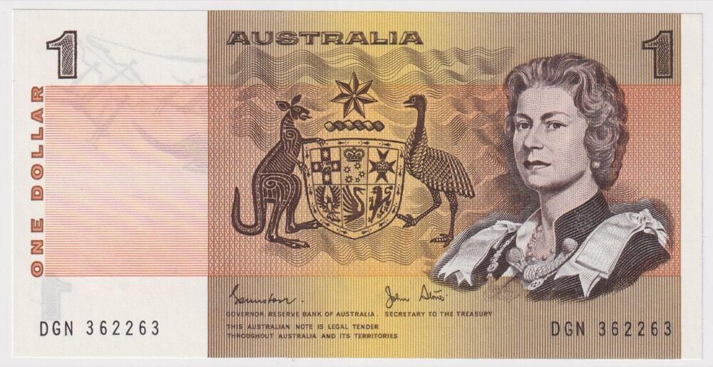 1982 $1 Note Johnston/Stone R78 Uncirculated Radar Serial Number product image