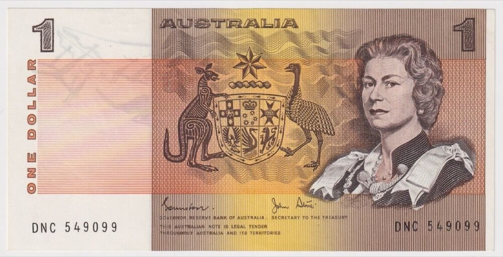 1982 $1 Note Johnston/Stone R78 Missing Intaglio Error good EF product image