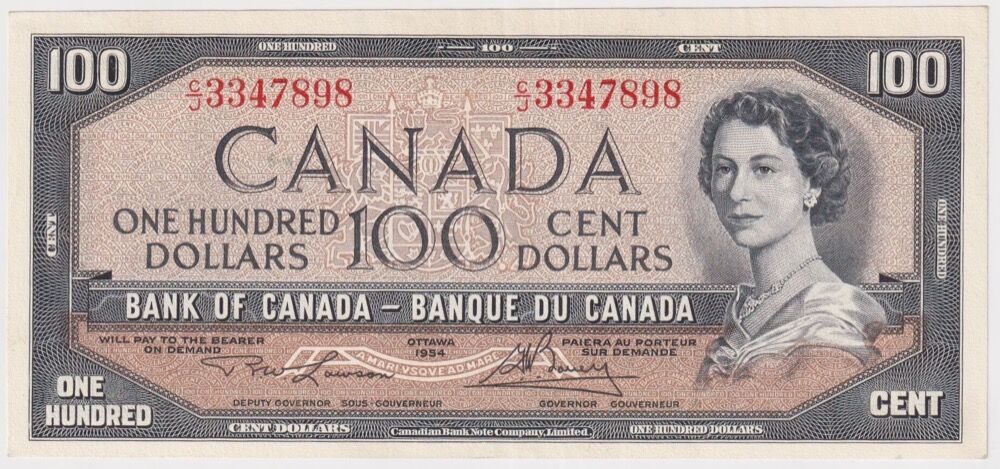 Canada 1954 100 Dollars Lawson/Bouey P# 82c Uncirculated product image