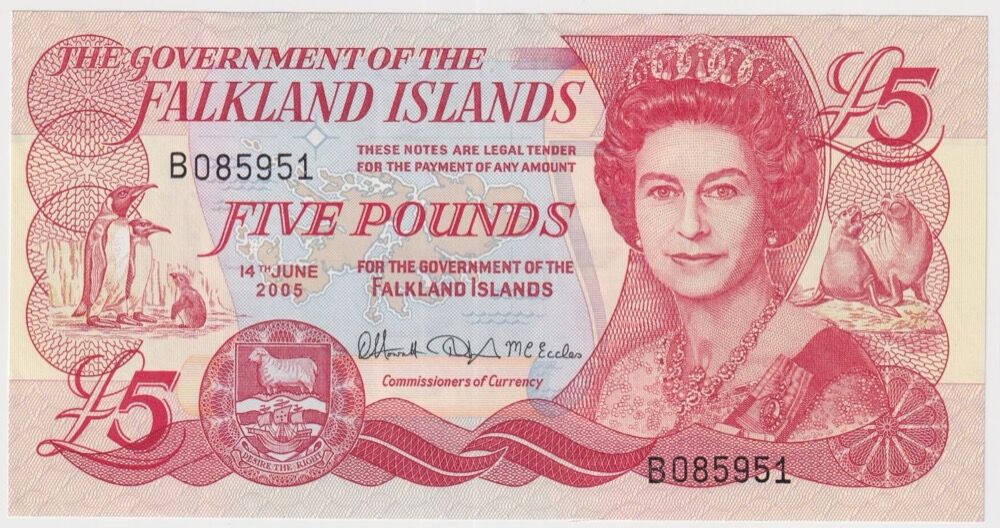 Falkland Islands 2005 5 Pound P#17 Uncirculated product image