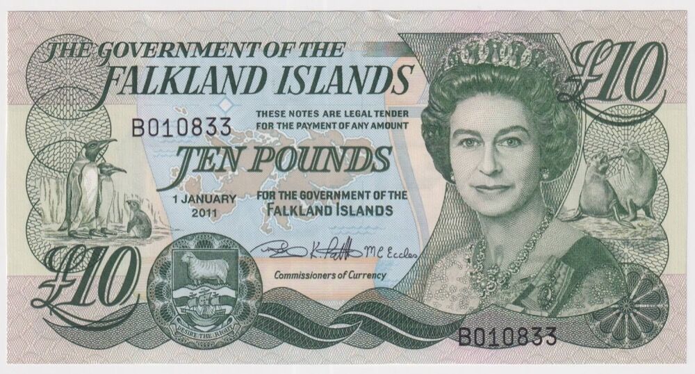 Falkland Islands 2011 10 Pounds P#18 Uncirculated product image