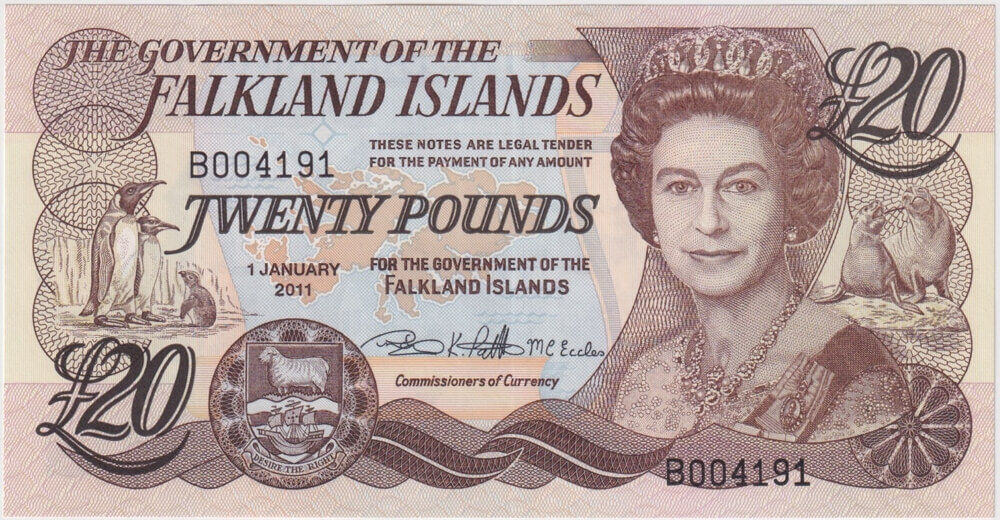 Falkland Islands 2011 20 Pounds P# 19 Uncirculated product image