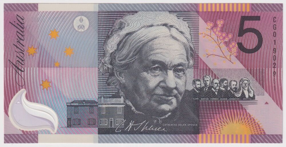 2001 $5 Note MacFarlane/Evans Federation R219 about Unc - Faded Serial product image