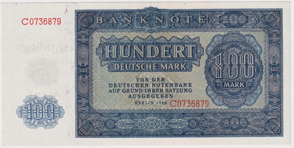 Germany 1948 100 Deutsche Mark Banknote Pick#15 Uncirculated product image