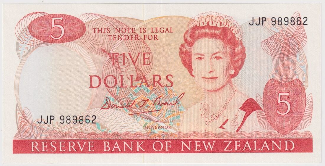 New Zealand 1989 $5 Note P#171c Uncirculated product image