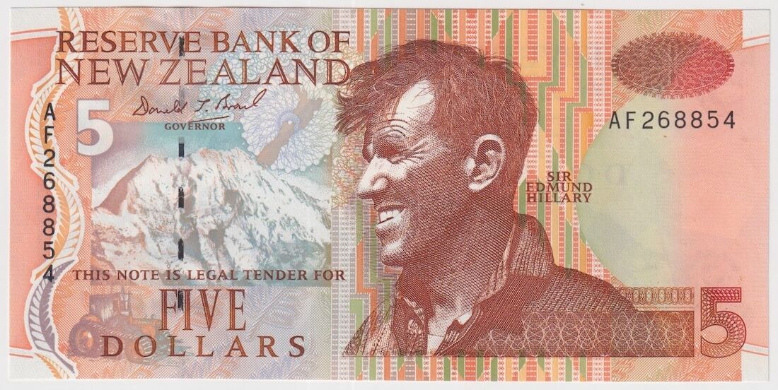 New Zealand 1992 $5 Note P#177 Uncirculated product image