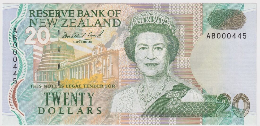 New Zealand 1992 $20 Note P#179a Uncirculated product image