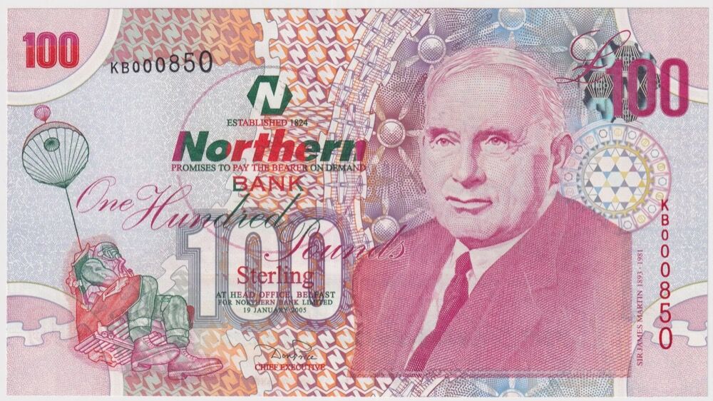 Northern Ireland (Northern Bank) 2005 100 Pounds P#209a Uncirculated product image