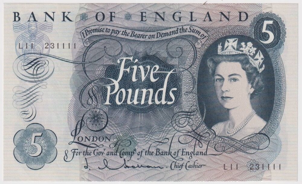 Great Britain 1963 5 Pounds P#375a Uncirculated product image