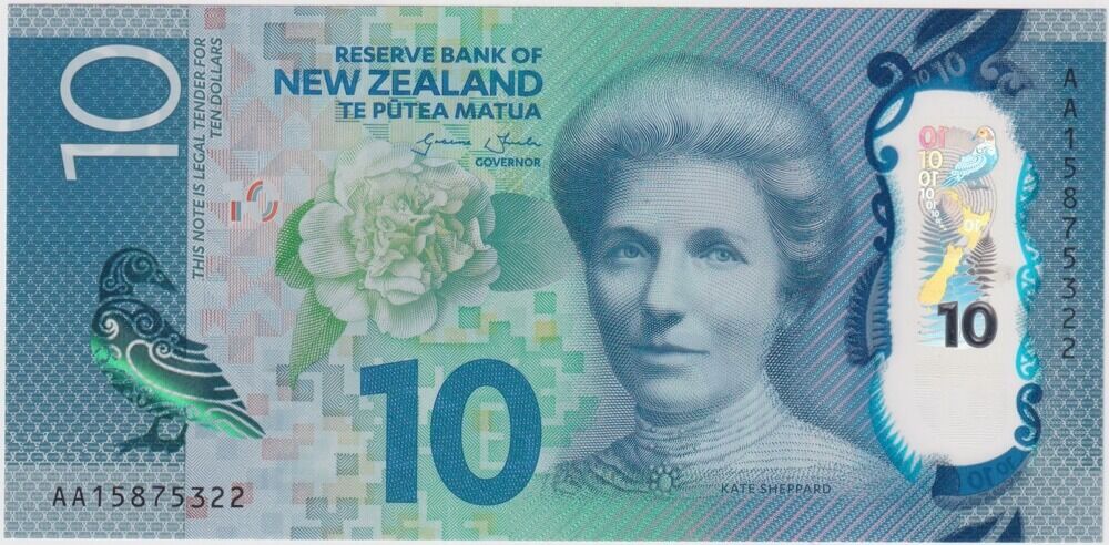 New Zealand 2015 10 Dollars AA Serials P#192 Uncirculated product image