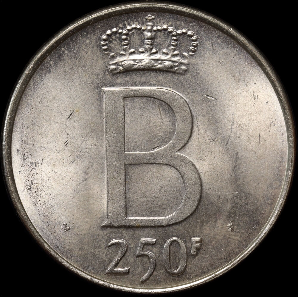 Belgium 1976 Silver 250 Francs KM#158.1 Uncirculated product image