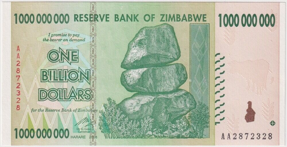 Zimbabwe 2008 1 Billion Dollars P#83 Uncirculated product image