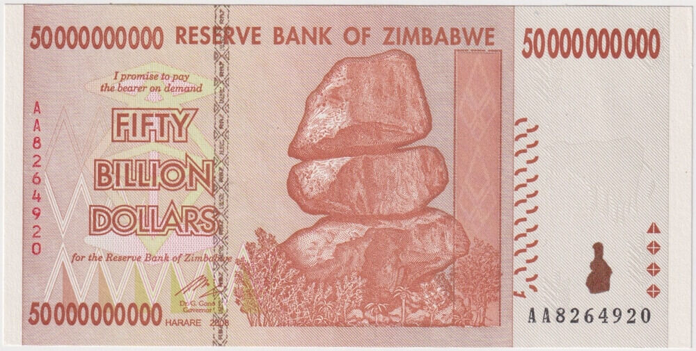 Zimbabwe 2008 50 Billion Dollars P#87 Uncirculated product image