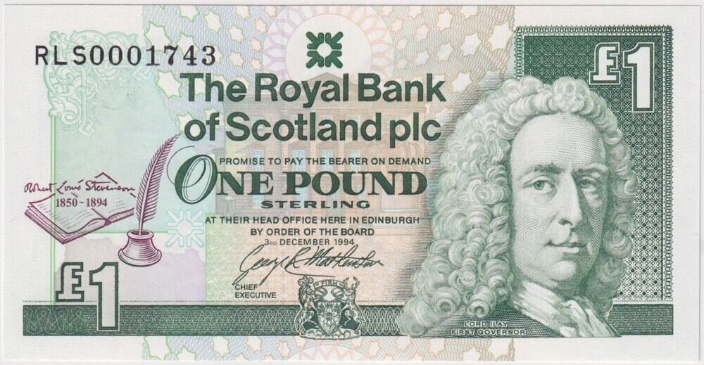 Royal Bank of Scotland 1994 1 Pound Note P#358 Uncirculated  product image