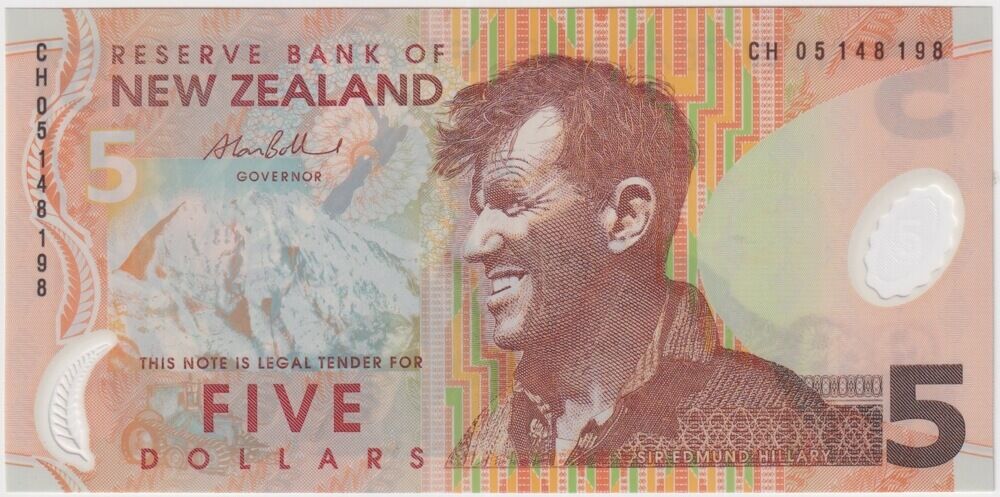 New Zealand 2005 5 Dollars P#185b Uncirculated product image