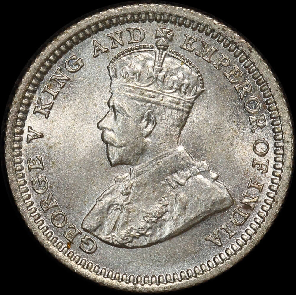 Hong Kong 1933 Silver 5 Cents KM#18 Uncirculated product image