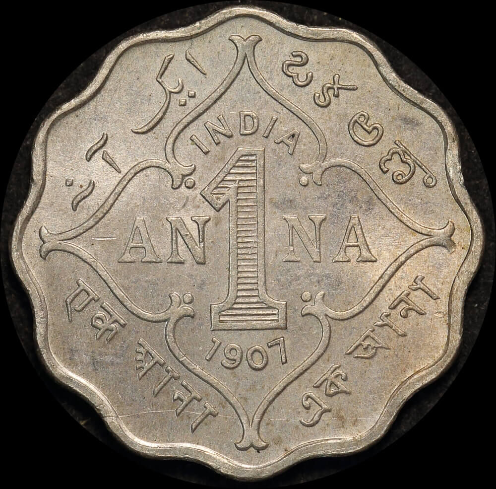 India (British) 1907 1 Anna KM#504 Uncirculated product image