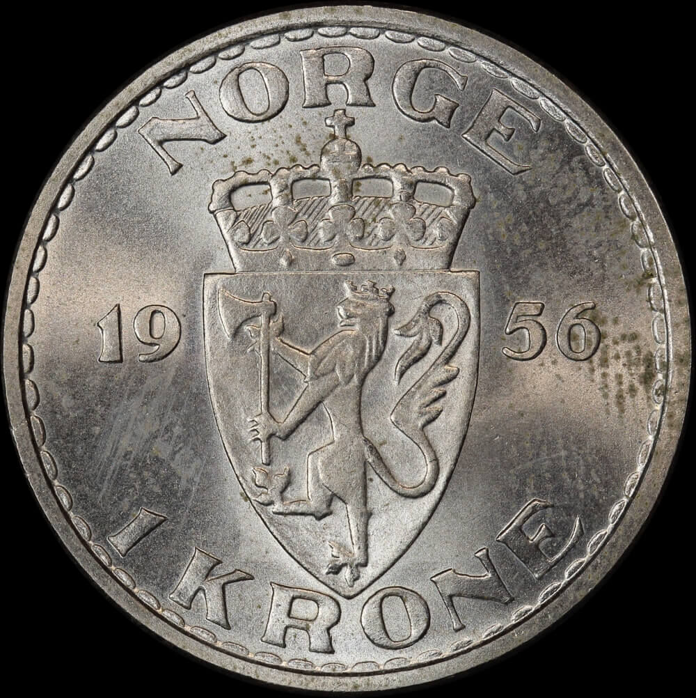 Norway 1956 1 Krone KM#397 Uncirculated product image