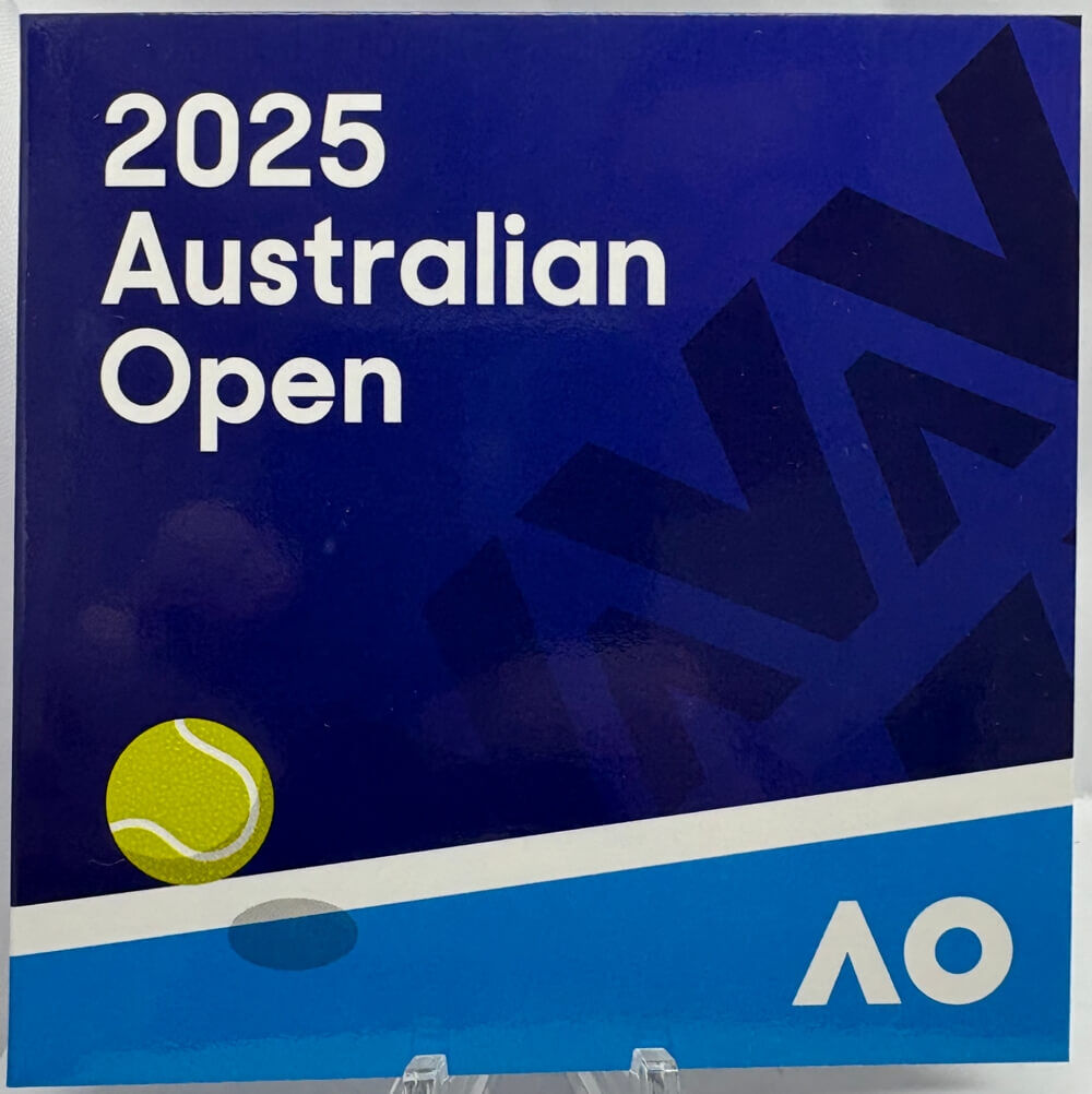 2025 Coloured $2 Coin in Folder Australian Open Men's Tennis - Blue product image