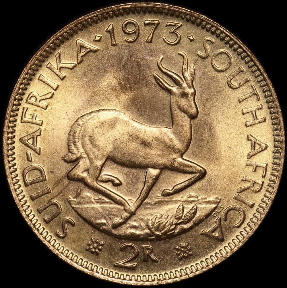 South Africa 1973 Gold 2 Rand KM# 64 Choice Uncirculated product image