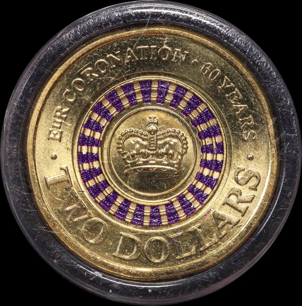 2018 $2 Coin Purple Coronation KM#2153 Uncirculated - Ex Anniversary Folder product image