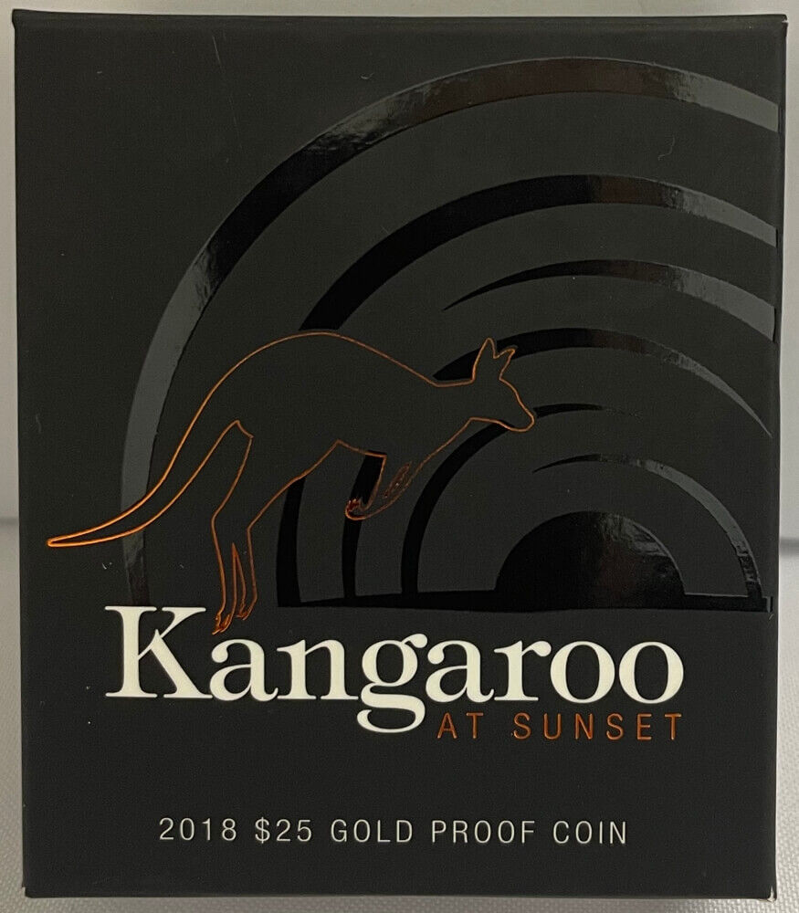 2018 $25 Gold Proof Coin Kangaroo at Sunset product image