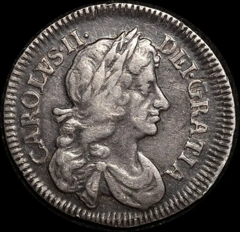 1683 Silver Fourpence Charles II Sp# 3384 about VF product image