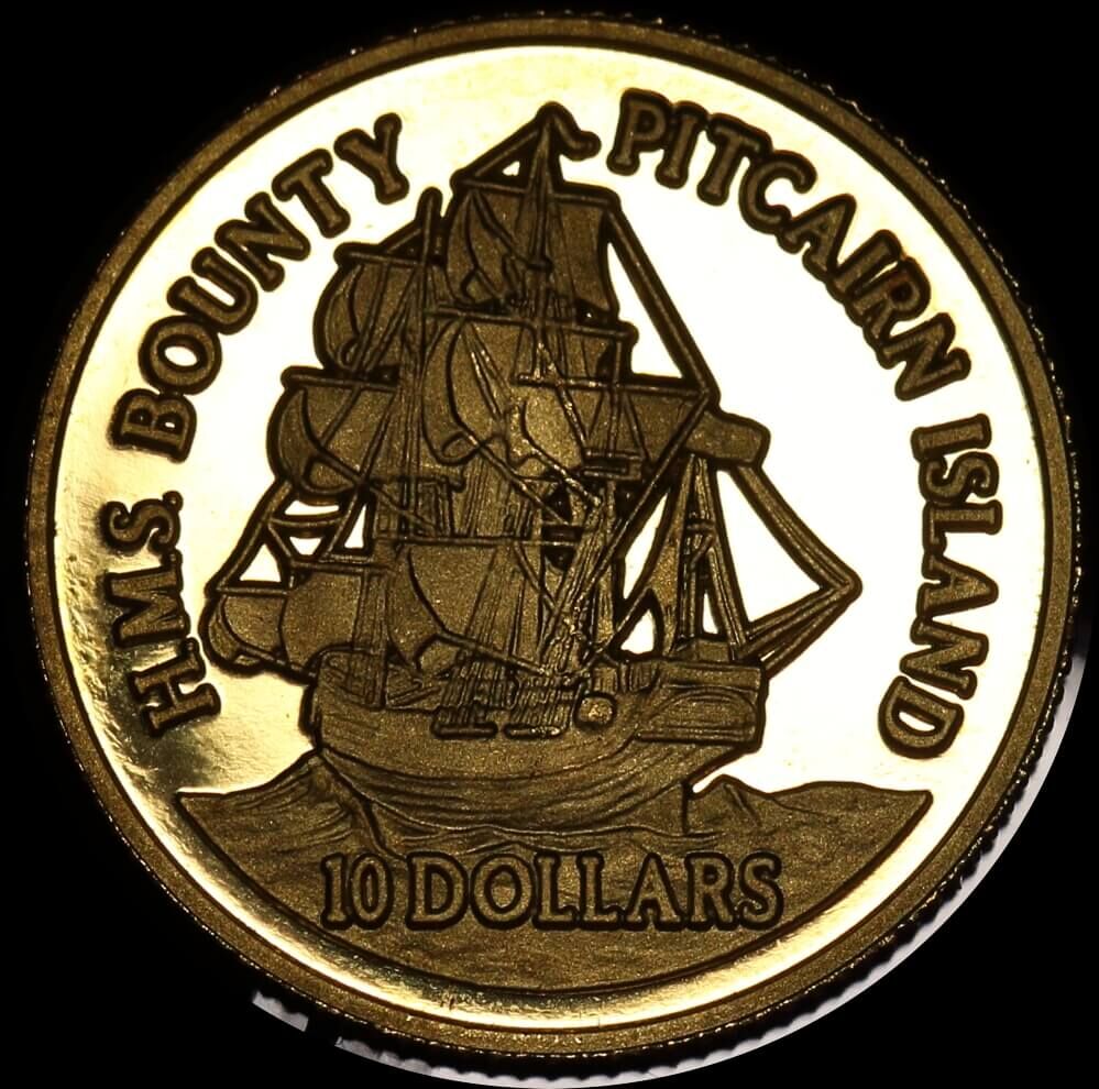 Pitcairn Islands 1999 Gold Proof 10 Dollars N# 83478 - H.M.S Bounty product image