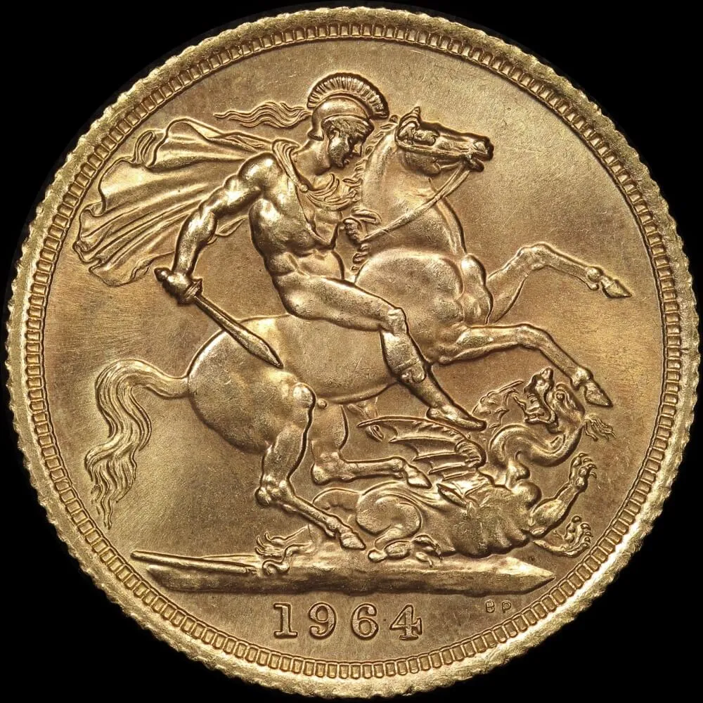 United Kingdom 1964 Gold Sovereign S#4125 Uncirculated product image