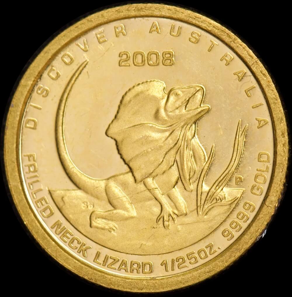 2008 Twenty Fifth Ounce Gold Uncirculated Coin - Frilled Neck Lizard product image