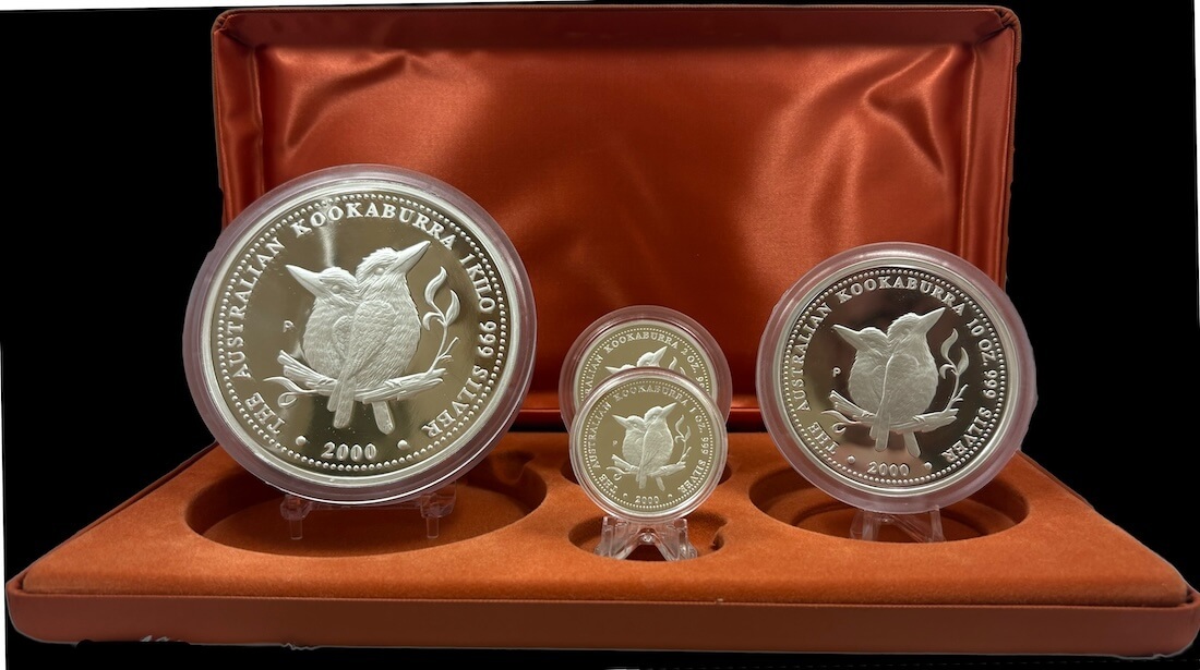 2000 Silver Four Coin Set (1kg 10oz 2oz 1oz) product image