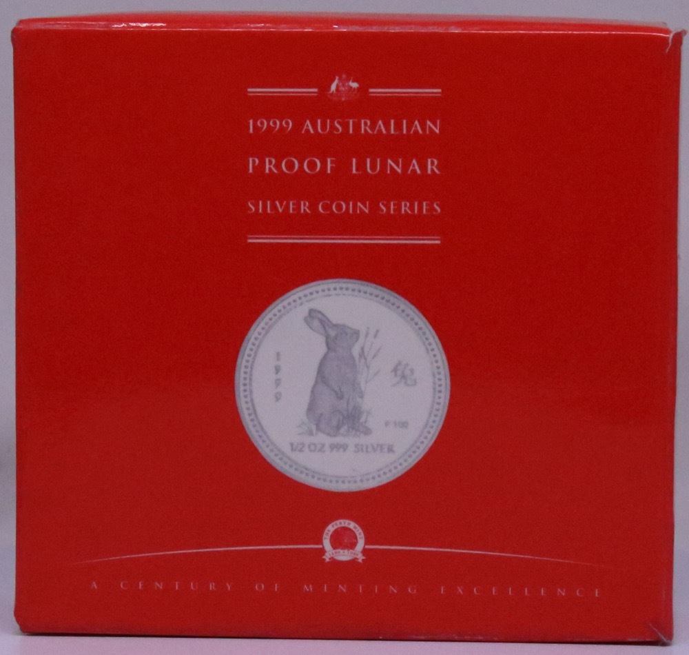 1999 Silver Lunar Half Ounce Proof Coin - Series I Rabbit product image