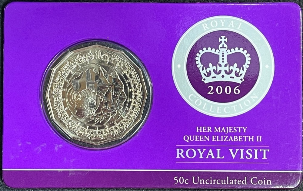 2006 50 Cent Unc Coin in Card Royal Visit product image