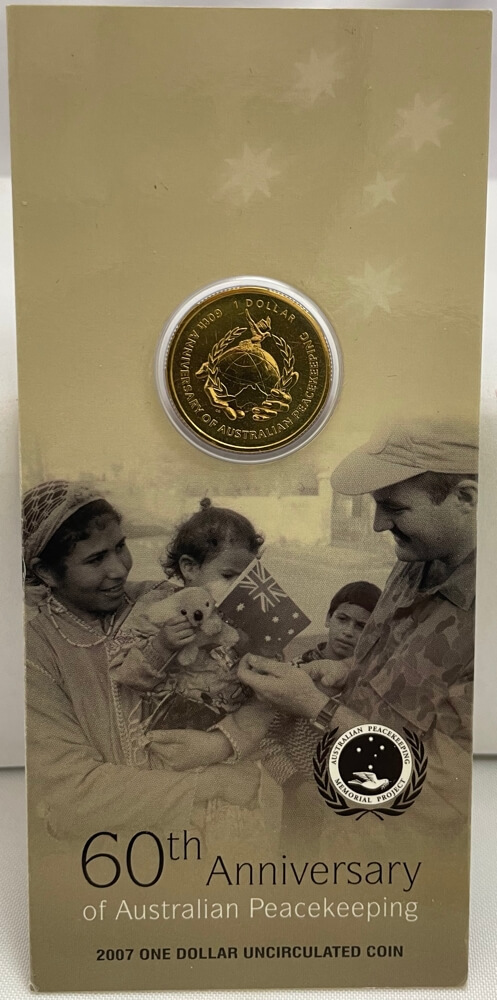 2007 One Dollar Uncirculated Coin in Card - Australian Peacekeeping product image