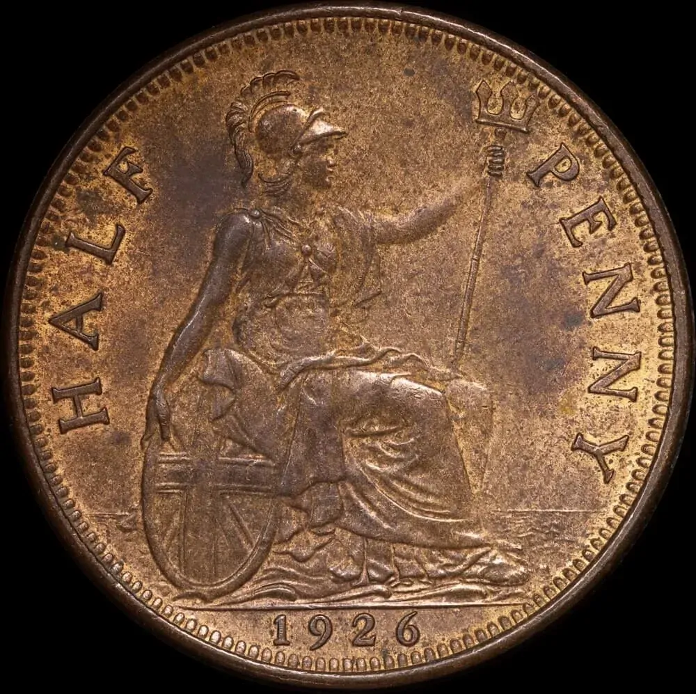 1926 Copper Halfpenny George V S# 4057 Uncirculated product image