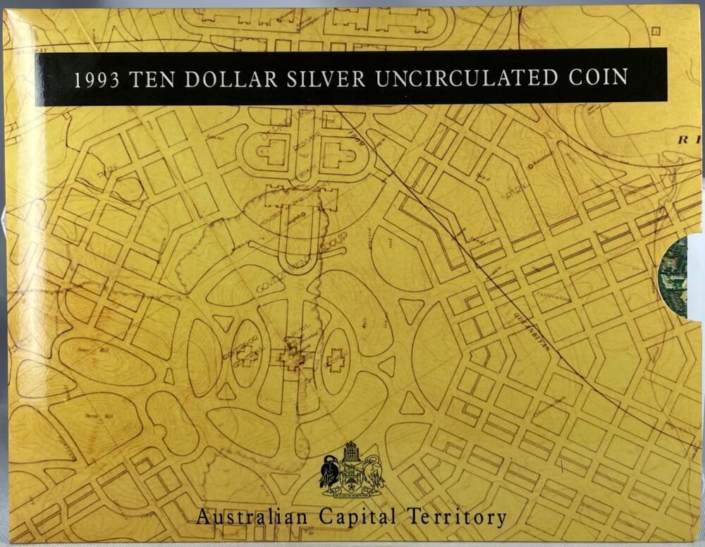 1993 Ten Dollar Silver Unc Coin State Series - ACT product image