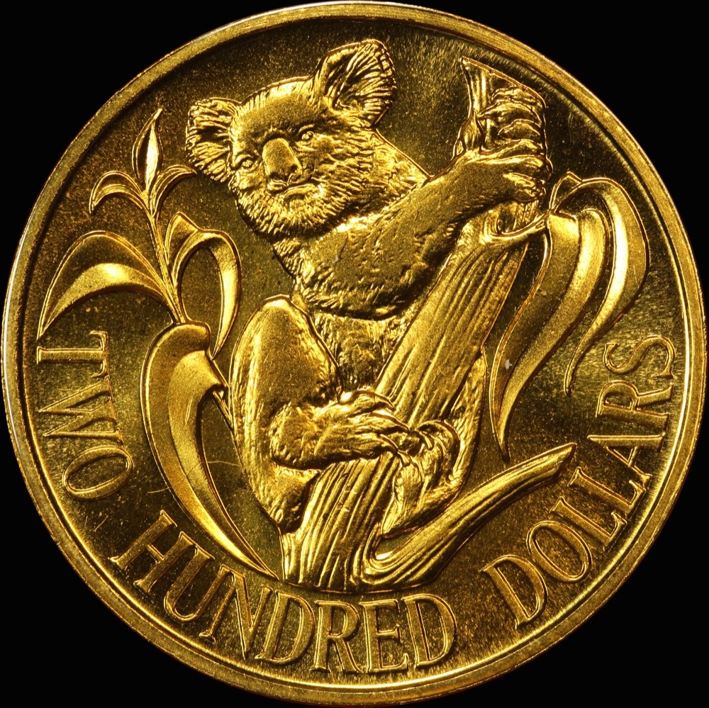 1985 Two Hundred Dollar Gold Unc Coin Koala product image