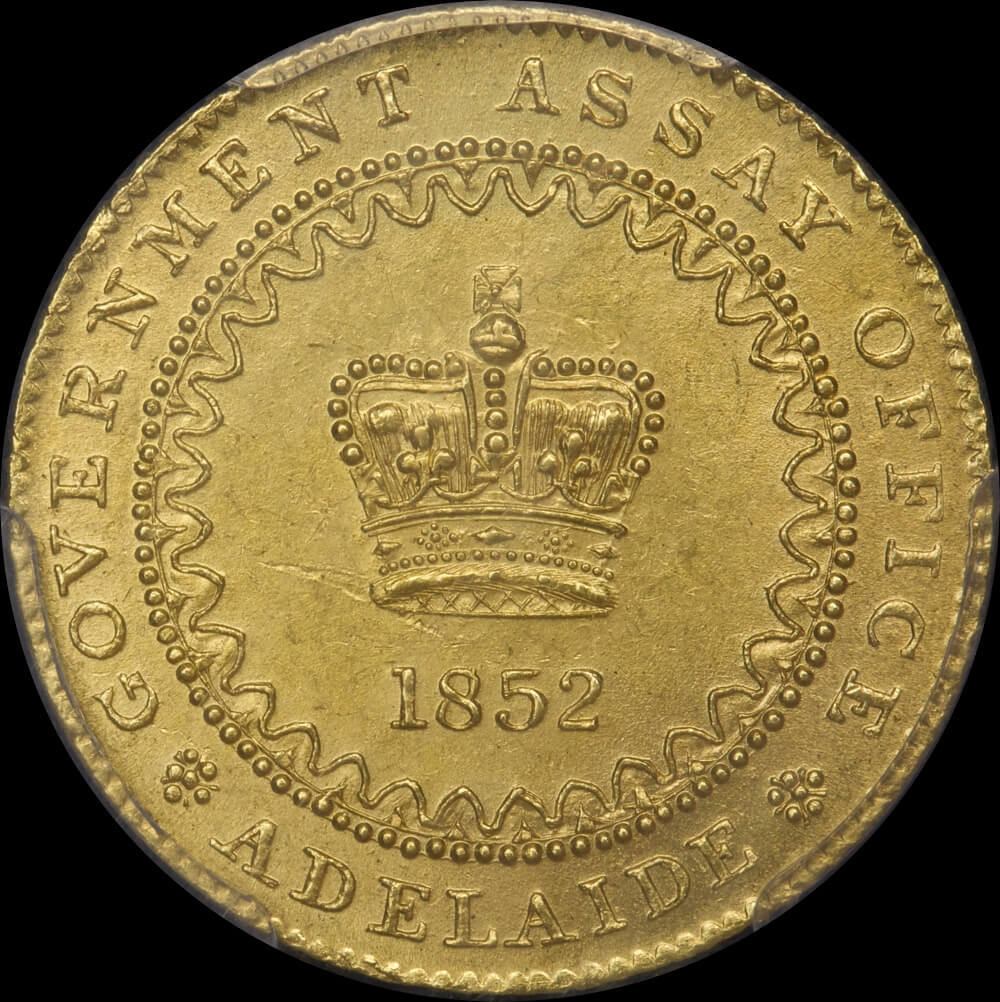 1852 Type II Adelaide Pound Unc (PCGS MS62+) product image