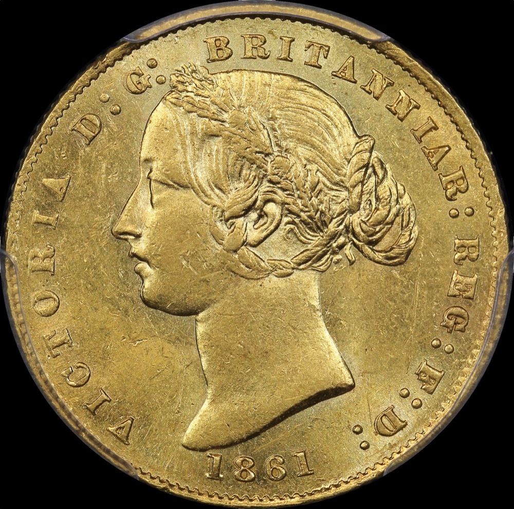 1861 Sydney Mint Type II Sovereign Unc (PCGS MS61) product image